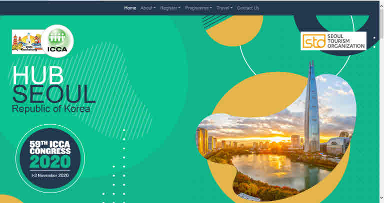 (사진 3) ICCA 총회 서울 허브 홈페이지 메인 화면.jpg