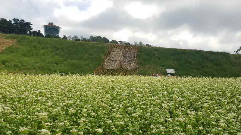 안동문화관광단지에 설치된 미투리 조형물.jpg