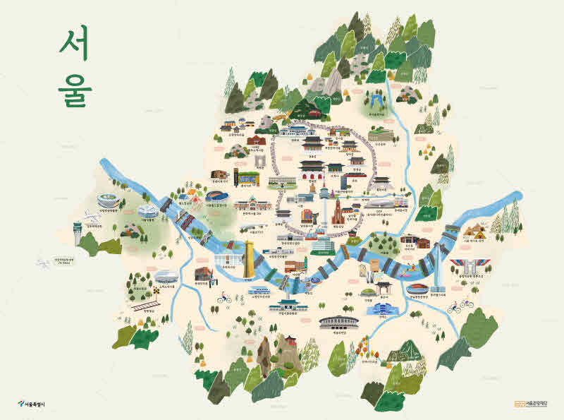 붙임1. 서울 일러스트 관광지도 전면.jpg