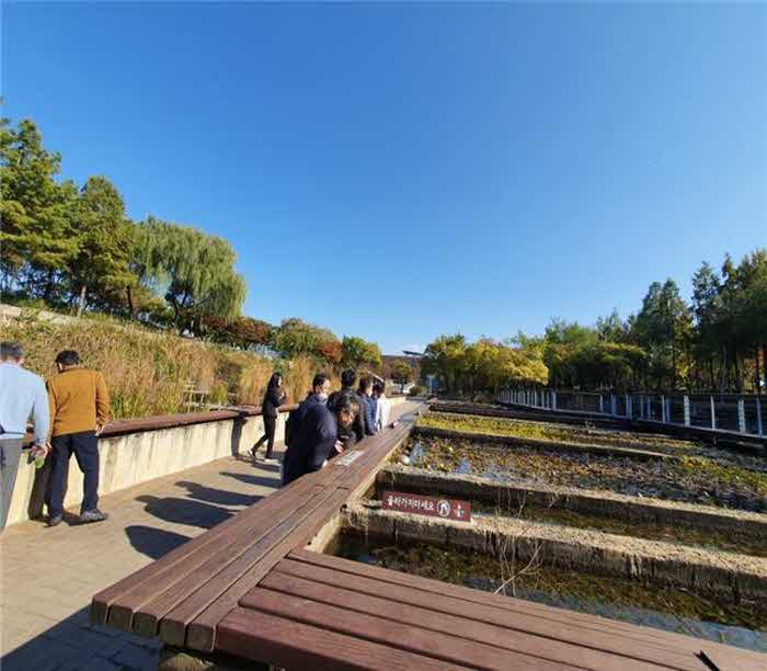 선유도 공원 도보 관광 중인 모습.jpg